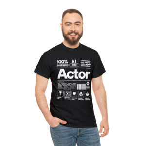 Actor T-Shirt, Film Actor, Drama Lover Gift T-Shirt,Musical Lover Tee,Broadway Musical Tee,Theater Student Tee, Unisex, SAG, Cast member