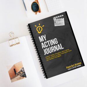 My Acting Journal - Ruled Line, Actor Gift, Screen actor, Theater Actor, Acting notes, Class notes, Final Act Drama